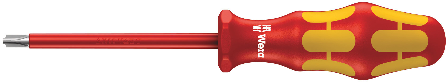 Wera Phillips, Slotted Insulated Screwdriver, PlusMinus PH1 Tip, 80 mm Blade, VDE/1000V, 178 mm Overall