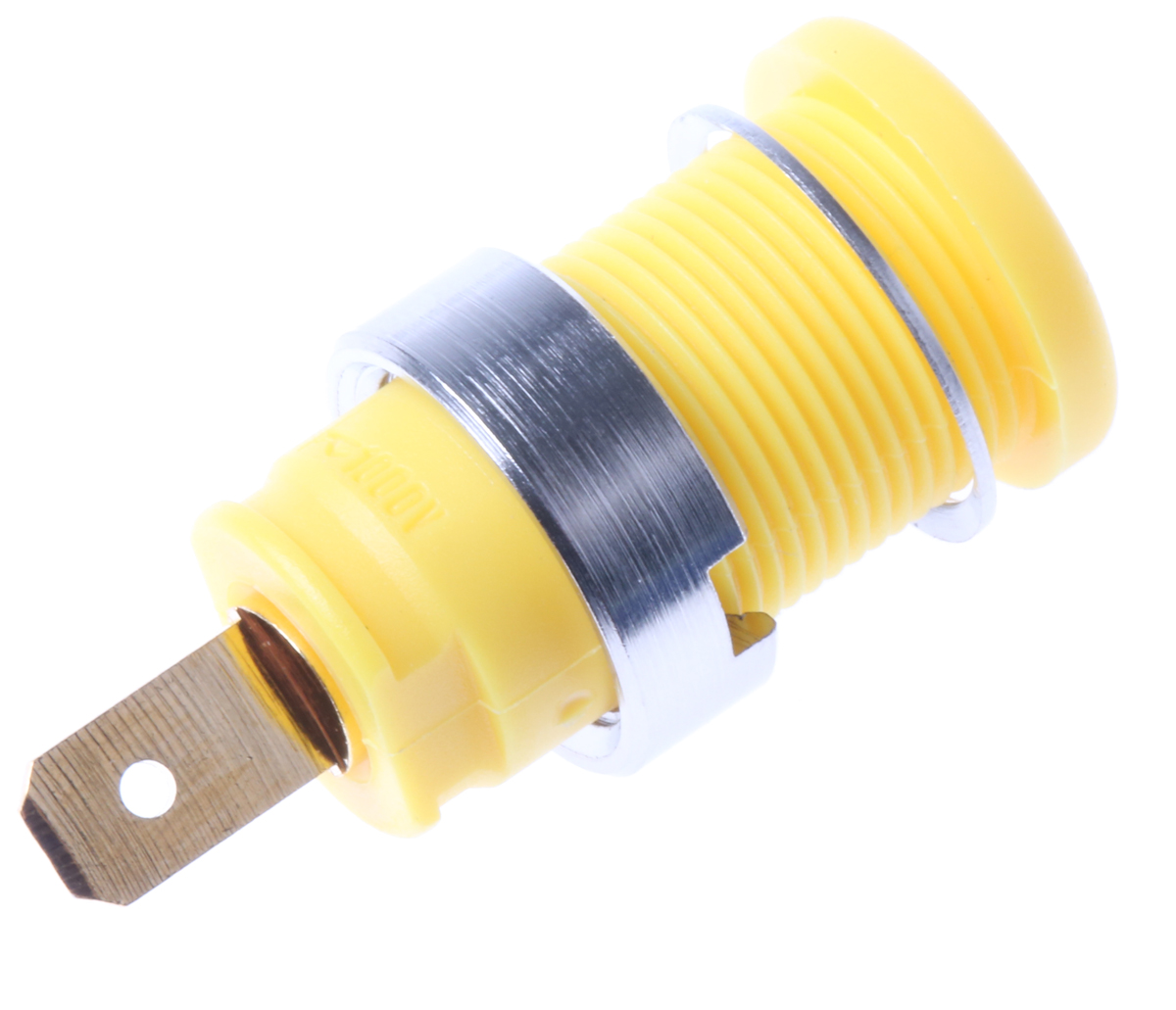 Hirschmann Test & Measurement Yellow Female Banana Socket, 4 mm Connector, Tab Termination, 25A, 1000V ac/dc, Gold