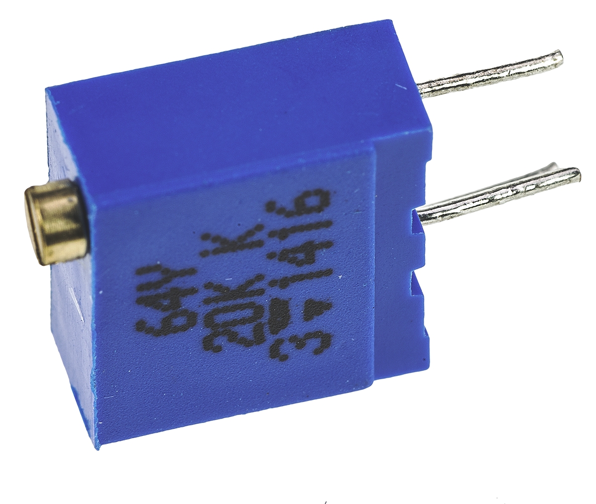 Vishay 64Y Series 19 (Electrical), 22 (Mechanical)-Turn Through Hole Trimmer Resistor with Pin Terminations, 20kΩ ±10%