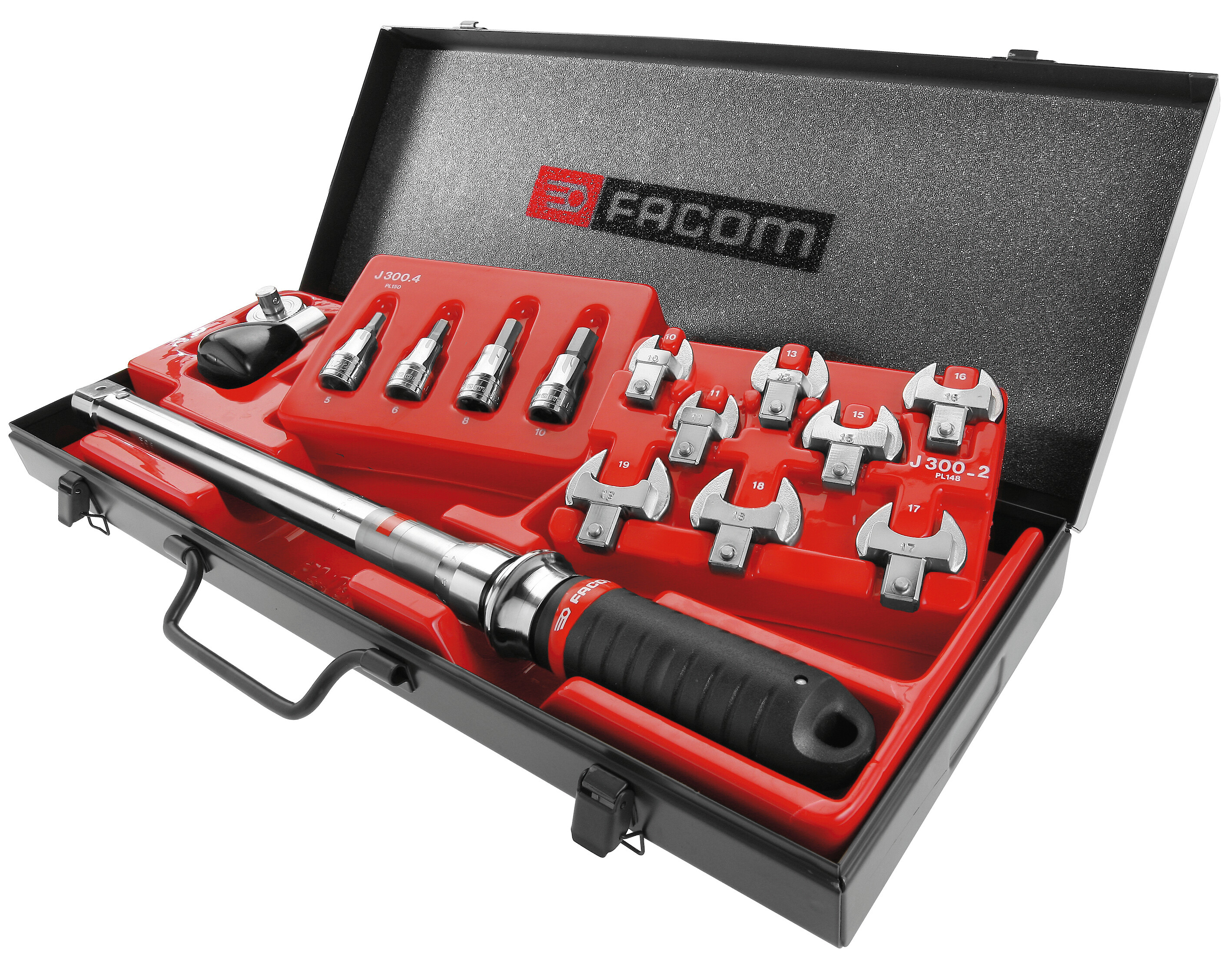 Facom J.300 Series Open Jaw Wrench, 9 x 12mm Insert, Chrome Finish