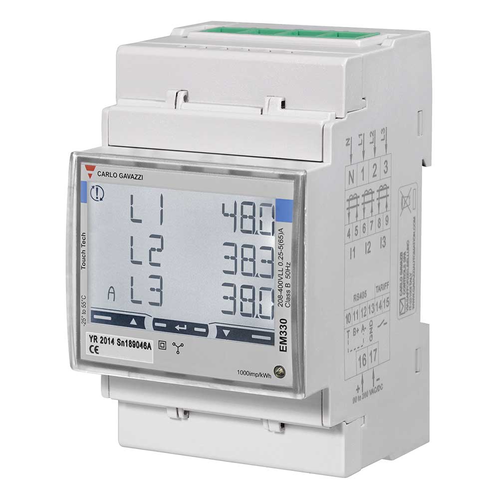Carlo Gavazzi 3 Phase LCD Energy Meter