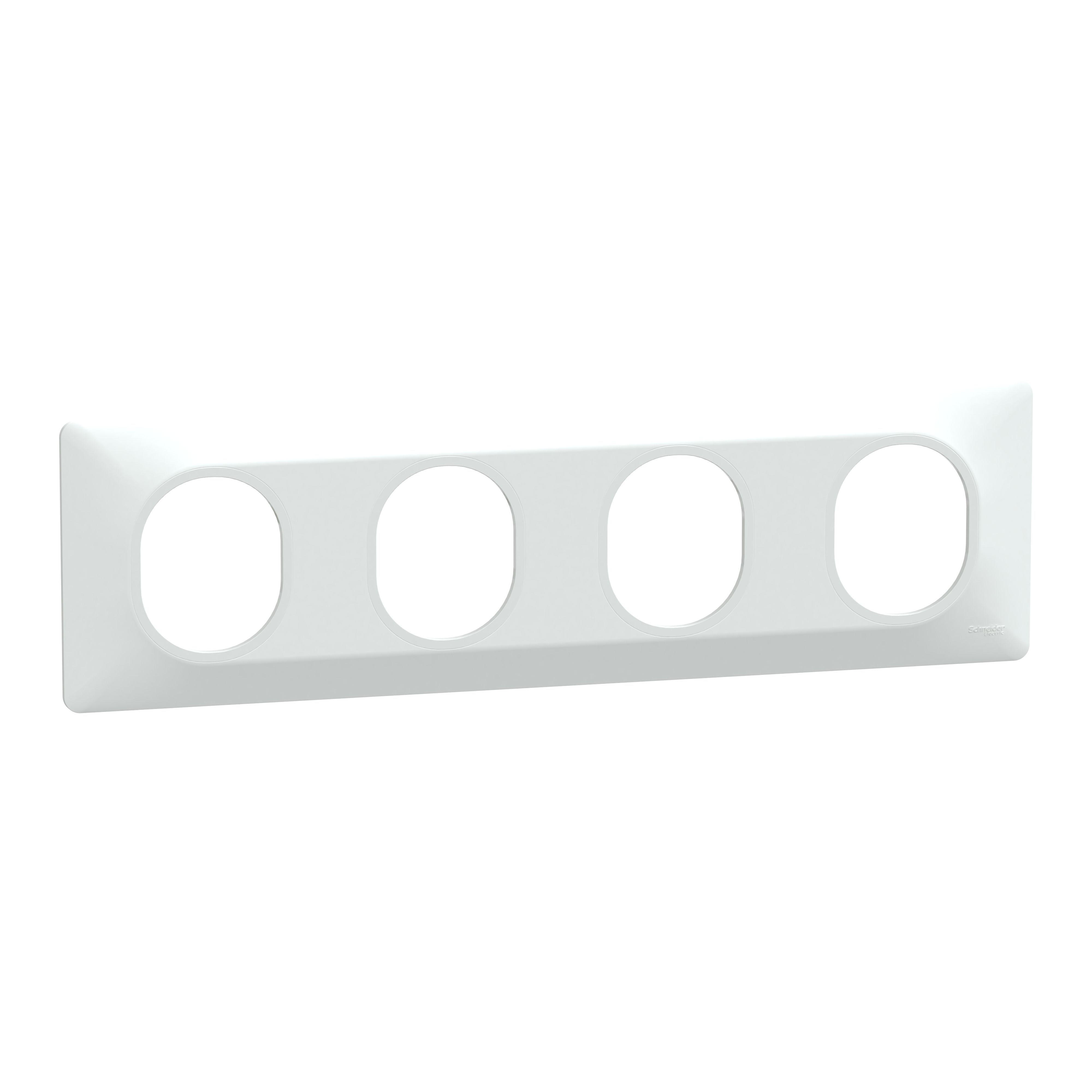 Schneider Electric White, 4 Gang, Ovalis C Series