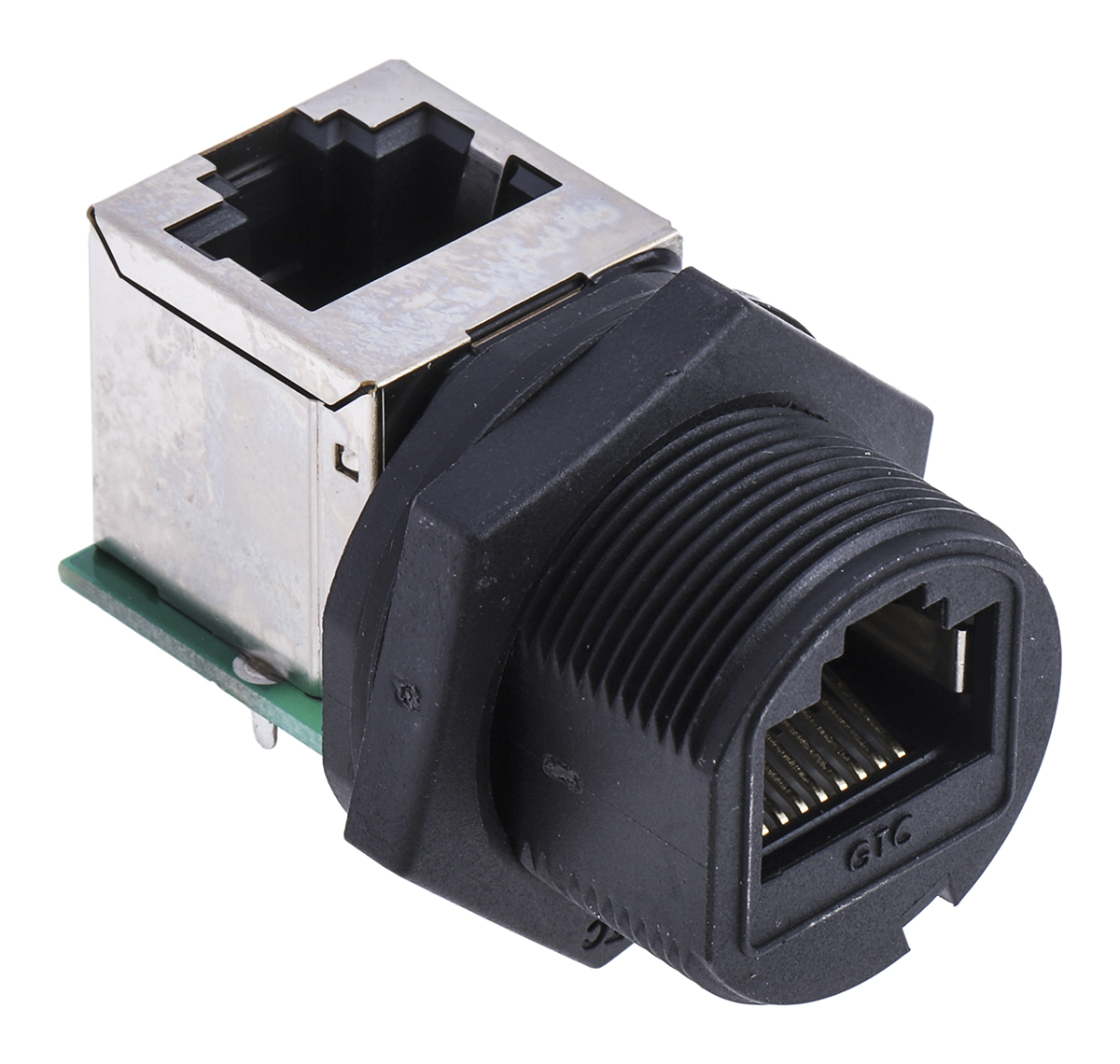 RS PRO RJ45 Female 90° Coupler, Cat5e, Shielded
