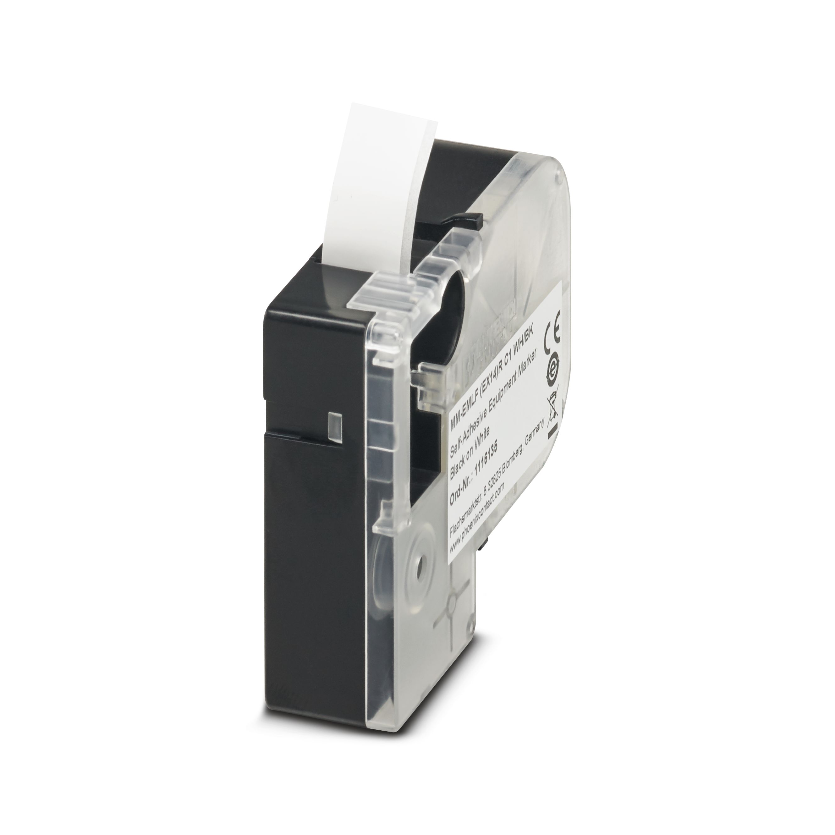 Phoenix Contact MM-EMLF Black on White Label Printer Tape, 8m Label Length