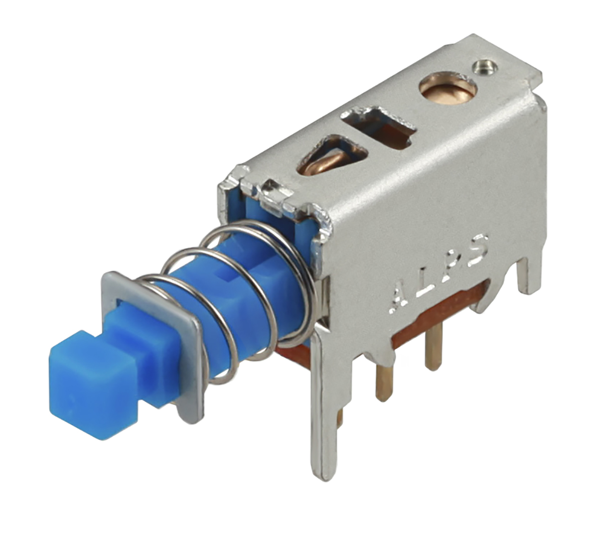 Alps Alpine Push Button Switch, Latching, PCB, SPDT, 30V dc