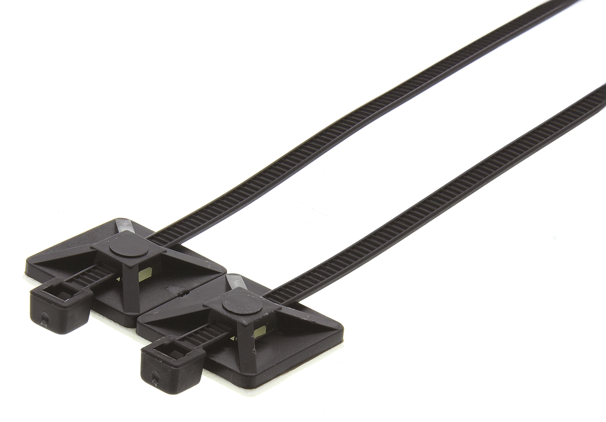 HellermannTyton Cable Tie, Assembly, 150mm x 4.1 mm, Black Nylon, Pk-50