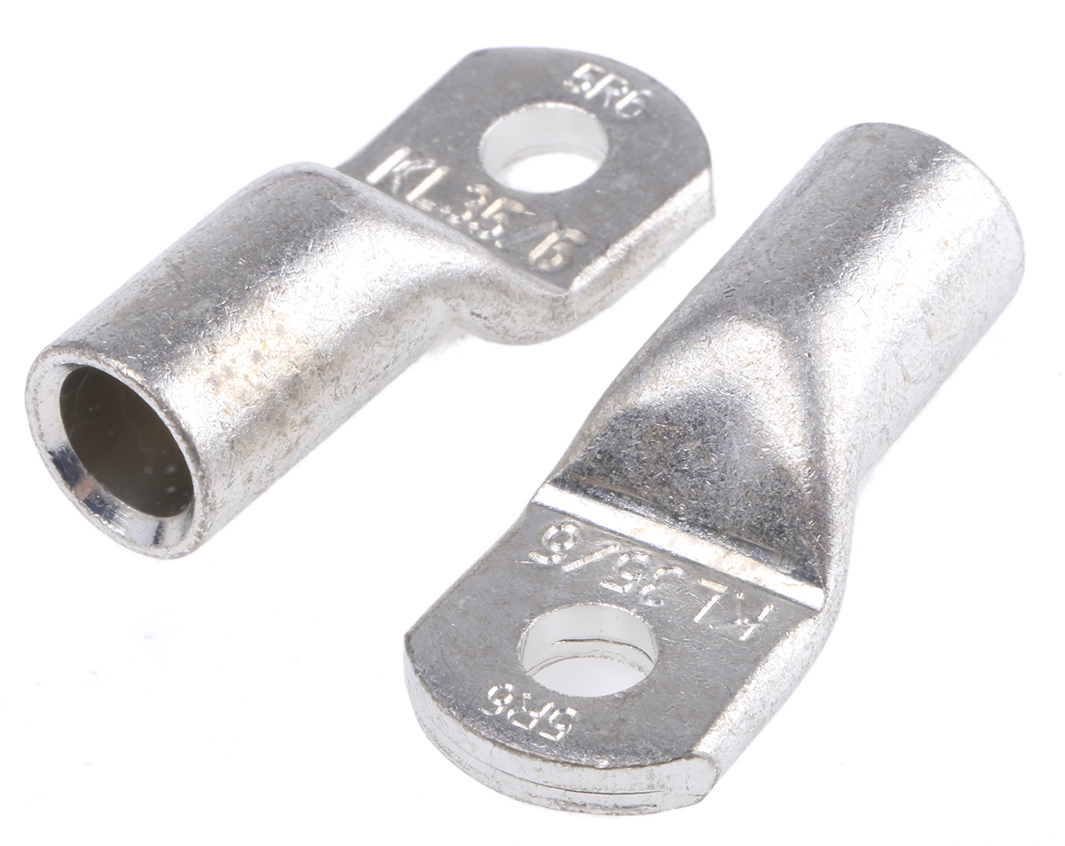 Klauke Uninsulated Ring Terminal, M6 Stud Size, 35mm² to 35mm² Wire Size