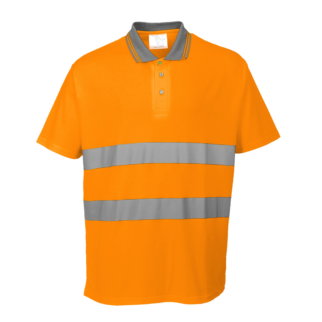 Portwest S171 Orange Unisex Hi Vis Polo Shirt, M