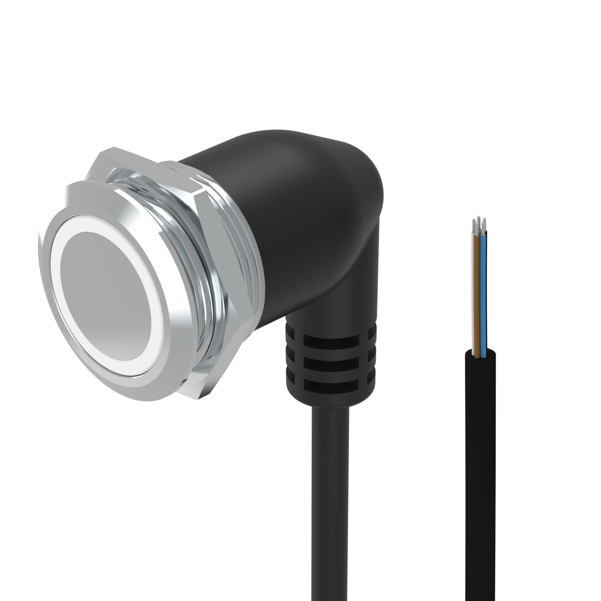 EAO 82 Series Illuminated Push Button Switch, Momentary, Panel Mount, 22mm Cutout, 1CO, White LED, 35V, IP65, IP67