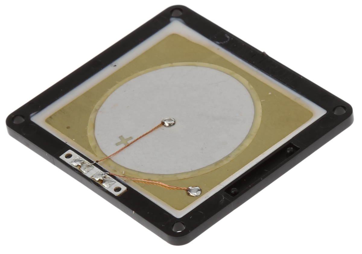 Sonitron Piezoelectric Miniature Speaker, 81dB, 700 Hz → 20 kHz, 220nF, 43.5 x 39 x 2mm