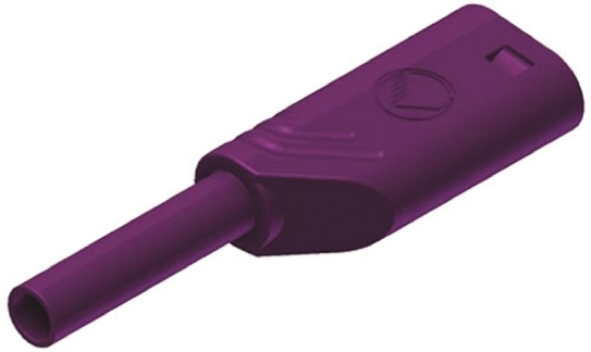 Hirschmann Test & Measurement Violet Male Banana Plug, 2mm Connector, Solder Termination, 10A, 1000V ac/dc, Gold Plating