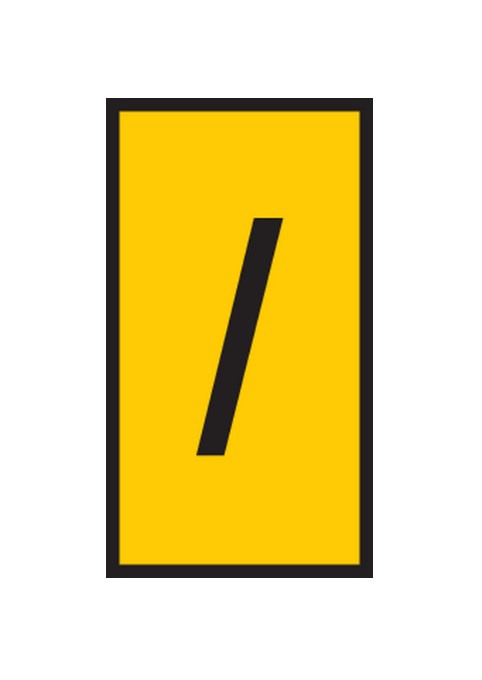 HellermannTyton WIC Snap On Clip On Cable Marker, Yellow, Pre-printed "/", 2.8 → 3.8mm Cable, for Cables and