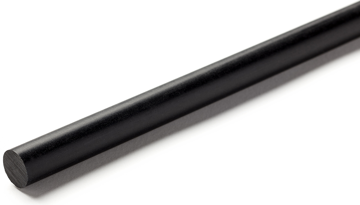 RS PRO Black Nylon Rod, 1m x 30mm Diameter
