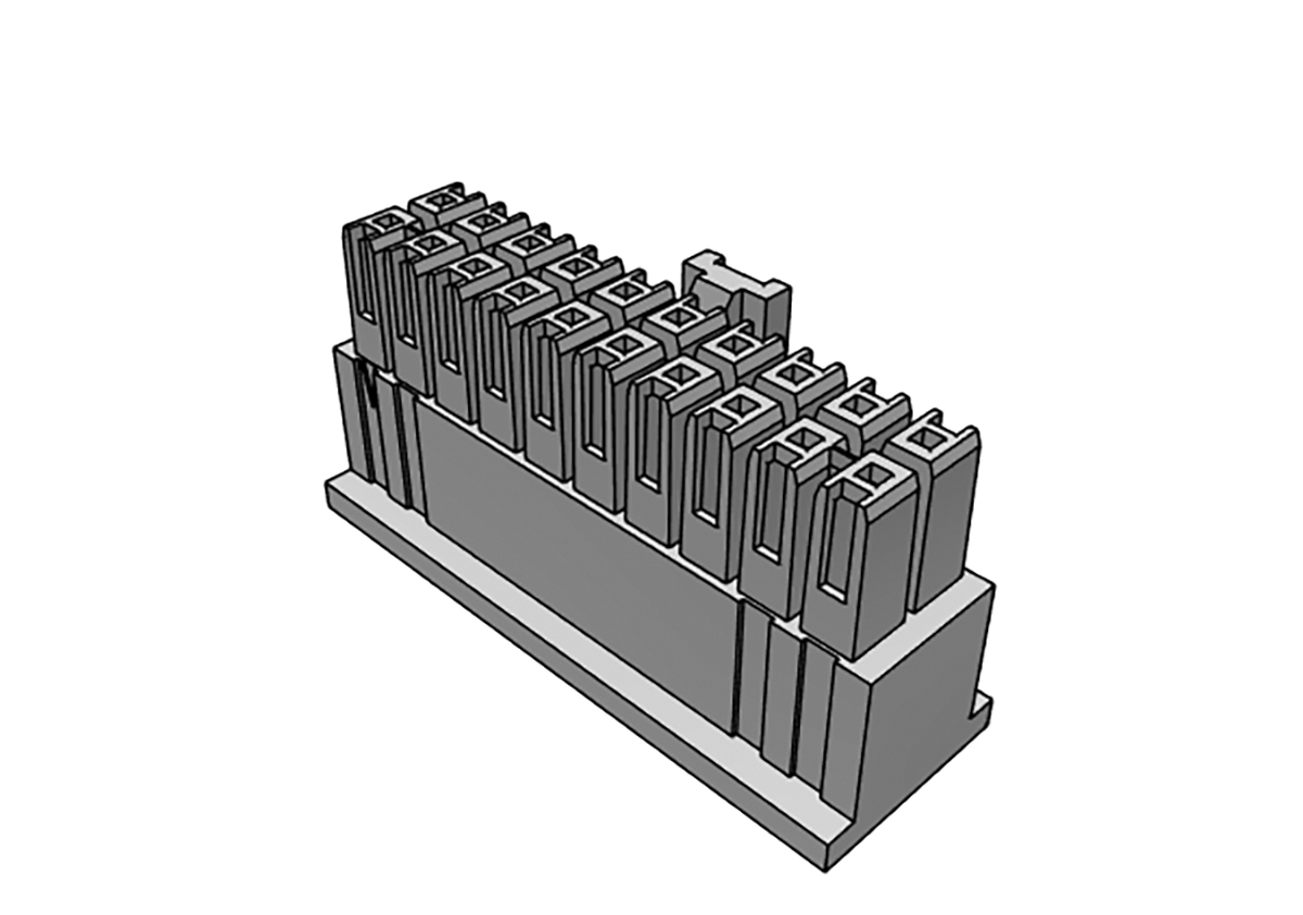 Samtec, IPD1 Male Crimp Connector Housing, 2.54mm Pitch, 20 Way, 2 Row