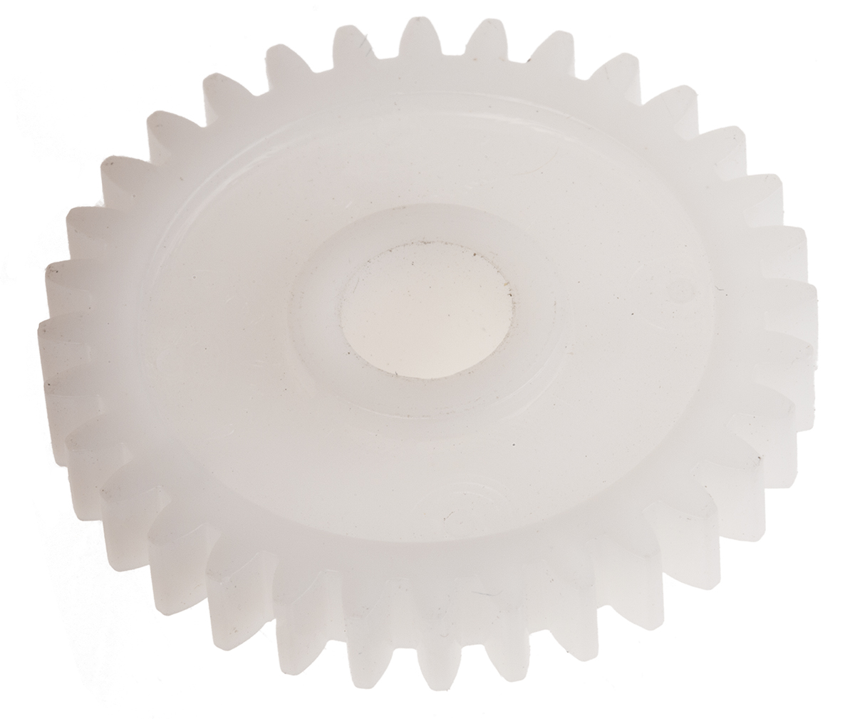 RS PRO POM 32 Teeth Spur Gear, 0.8 Module, 6mm Bore Diam, 25.6mm Pitch Diam, 12mm Hub Diam