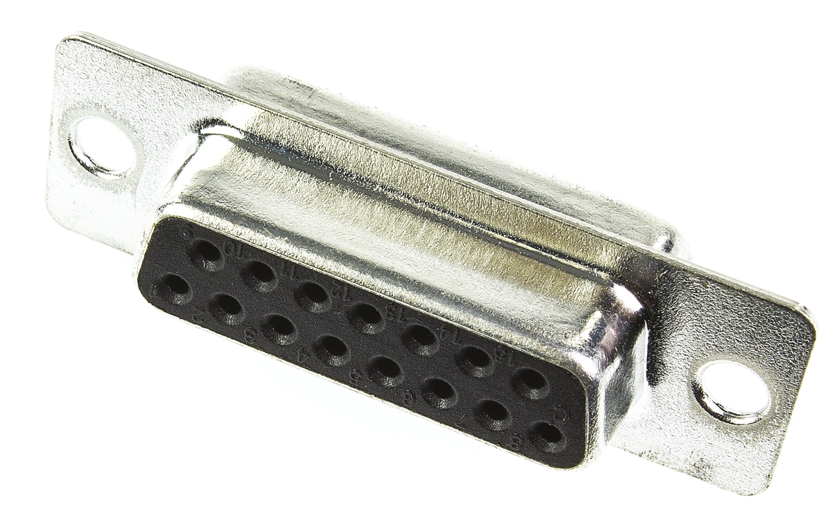 ITT Cannon ZD* 15 Way Panel Mount D-sub Connector Socket, 2.77mm Pitch