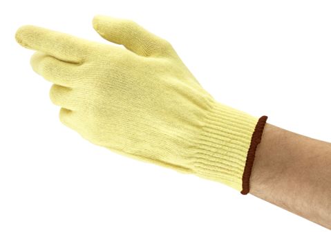 Ansell HyFlex 70-205 Yellow Kevlar Work Gloves, Size 7, Neptune Coating