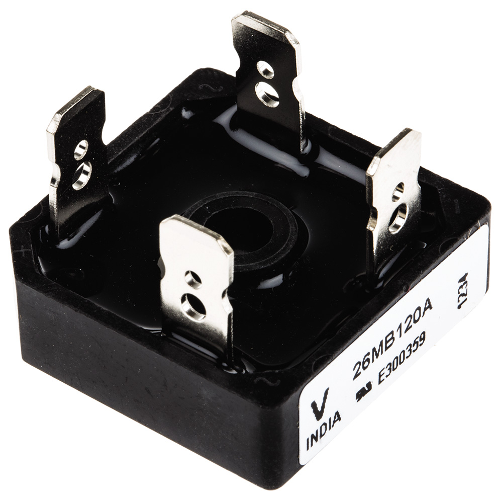 Vishay Bridge Rectifier, 25A, 1200V, 4-Pin