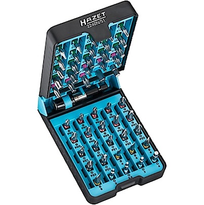 HAZET Screwdriver Bit Set 51 Pieces, Flat