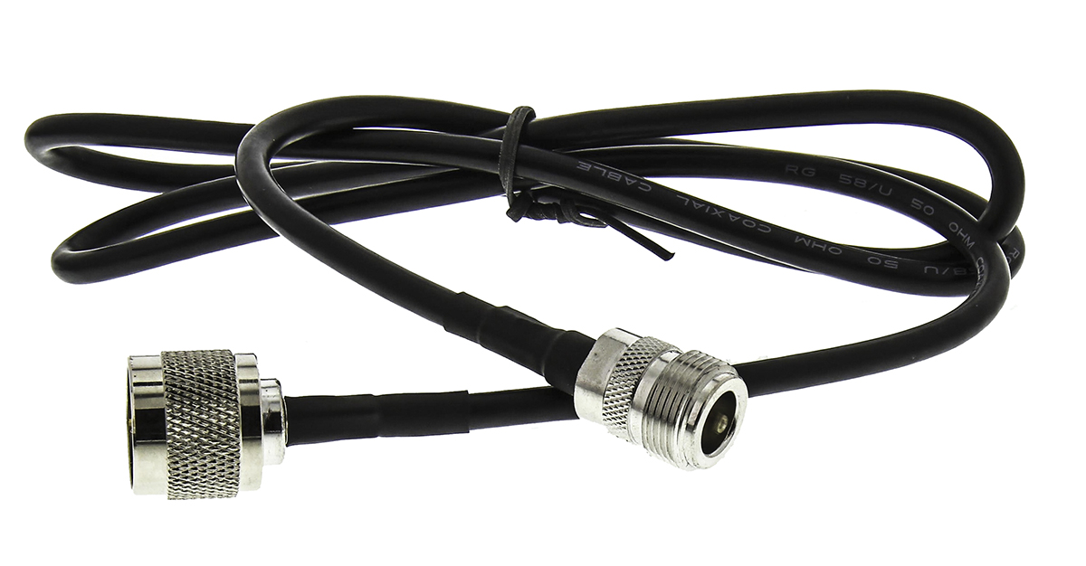 RF Solutions CBA Series Male Type N to Female Type N, 1 m 50 Ω