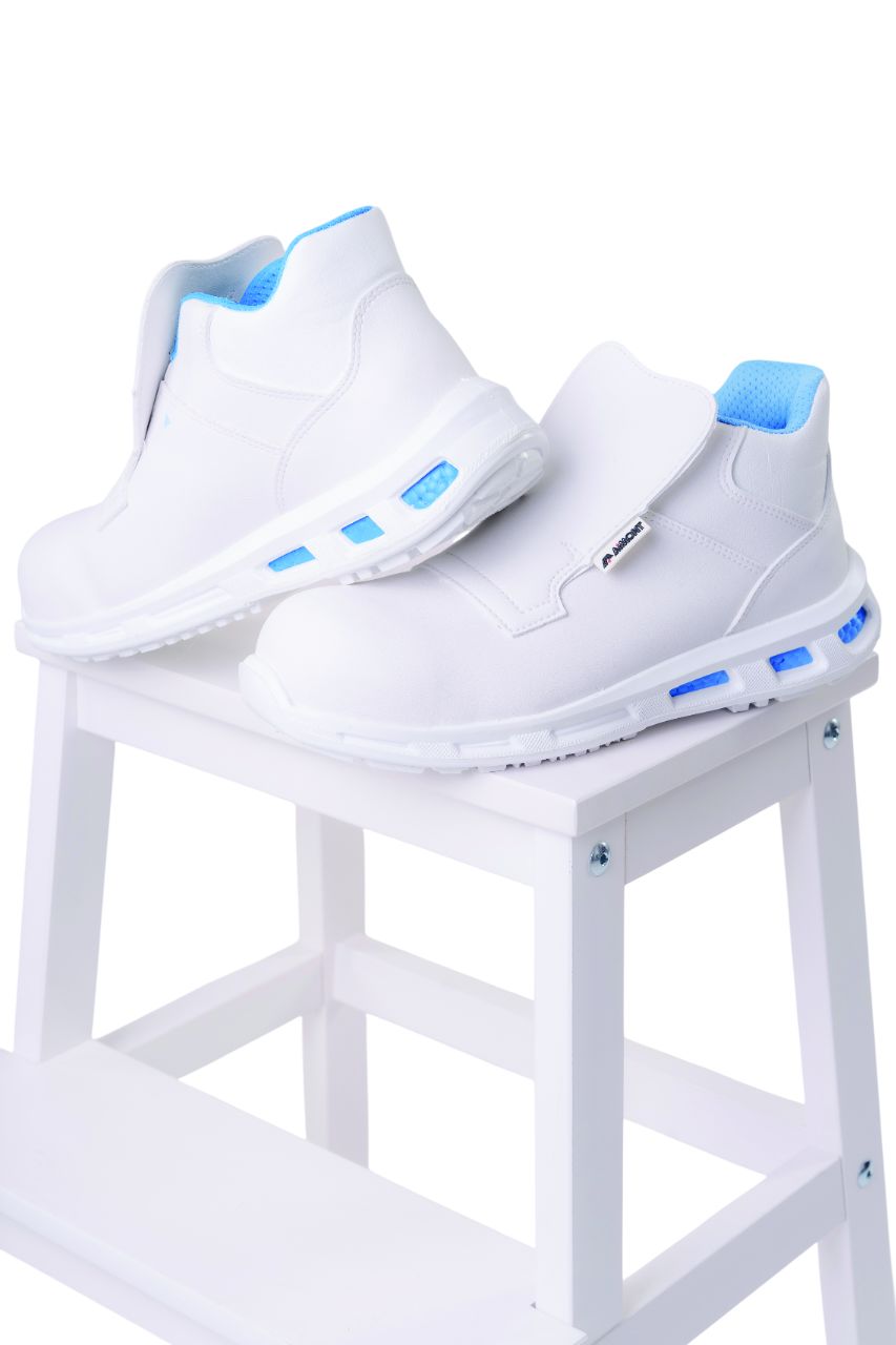 AIMONT GLYCINE IAIA111 Unisex White Synthetic Material Toe Capped Safety Shoes, UK 6, EU 39