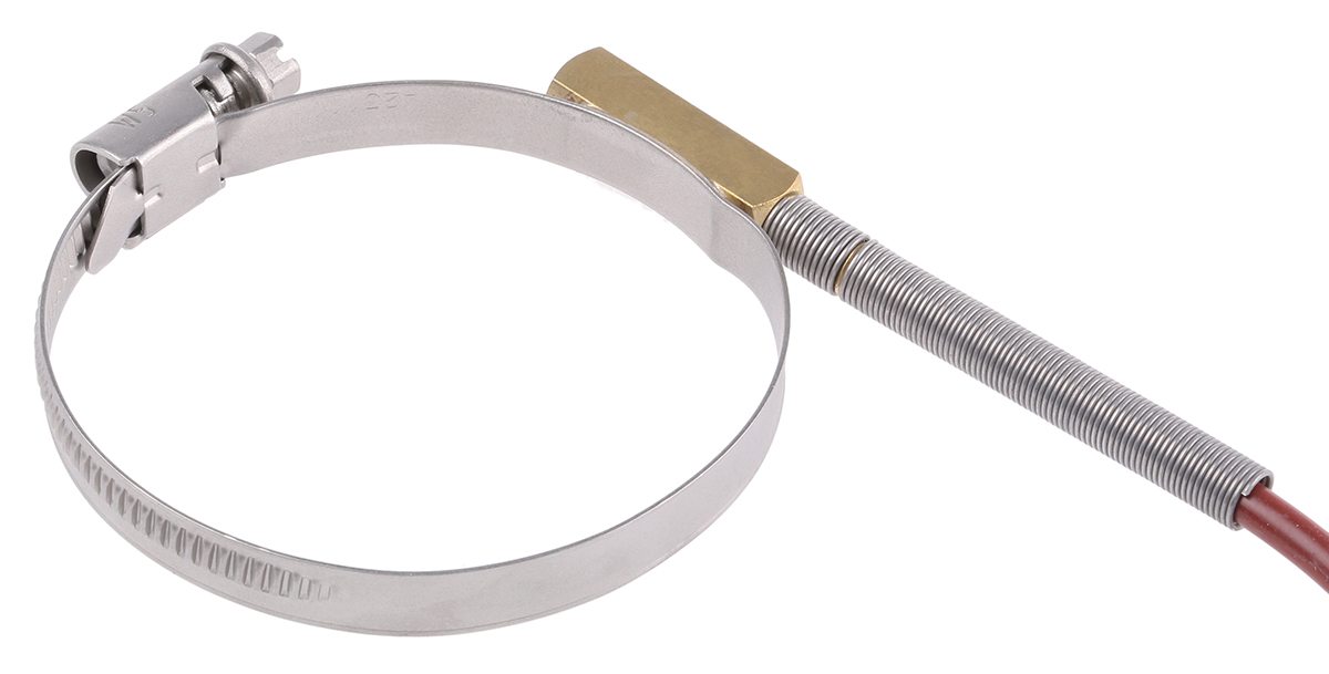 Electrotherm PT100 RTD Sensor, 50 → 70mm Dia, 2 Wire, Strip Sensor, F0.3 +200°C Max