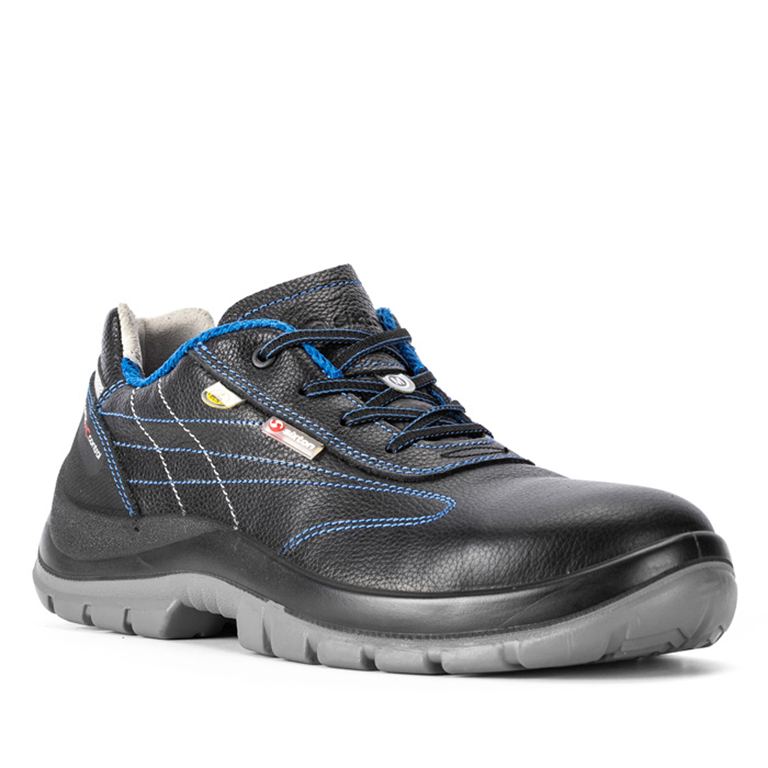 BRESCIA MEDIUM FIT BLACK/BLUE LEATHER SH