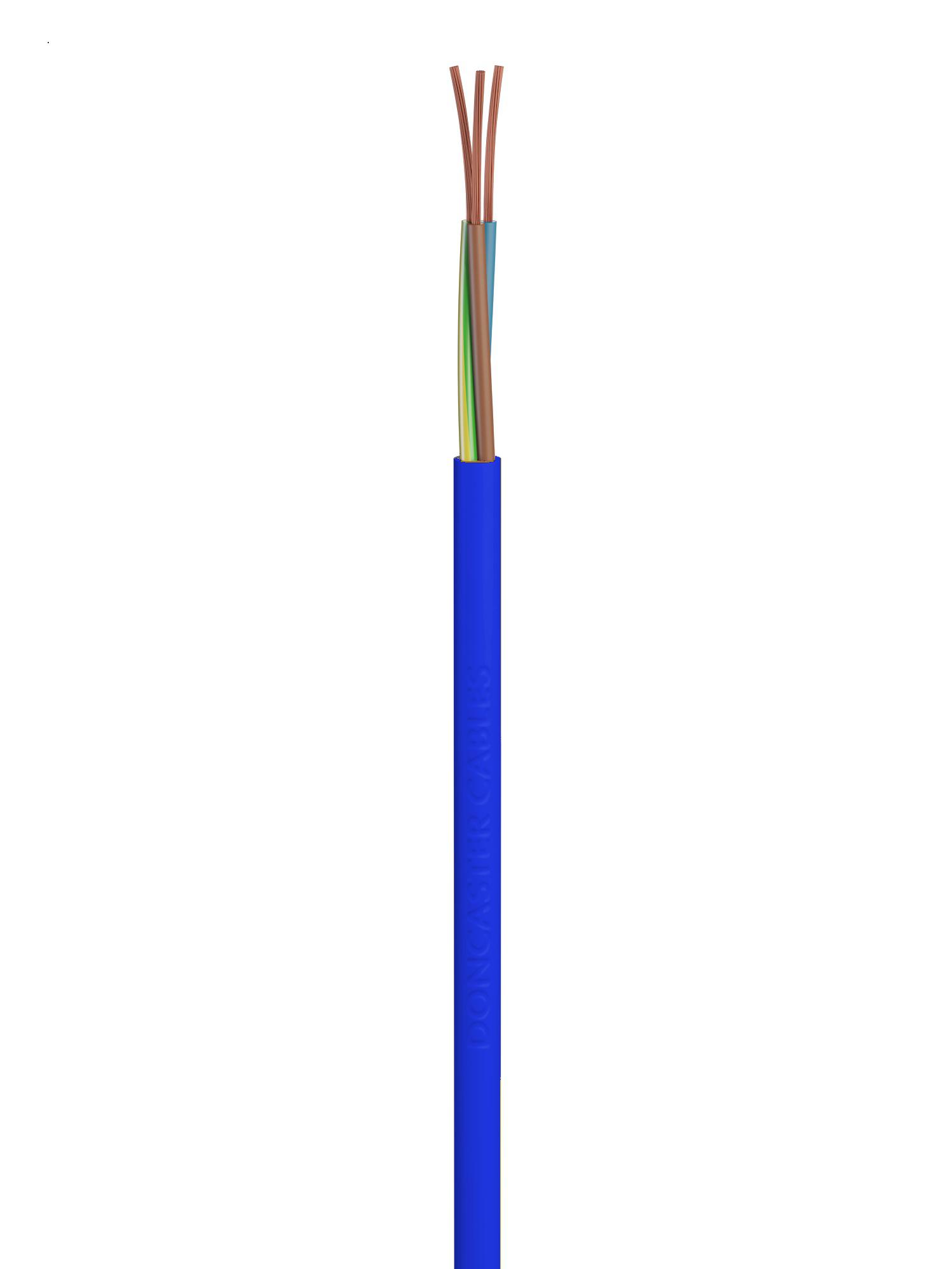 RS PRO Arctic Grade 1.5 mm² 3 Core Power Cable, Blue PVC, 50m