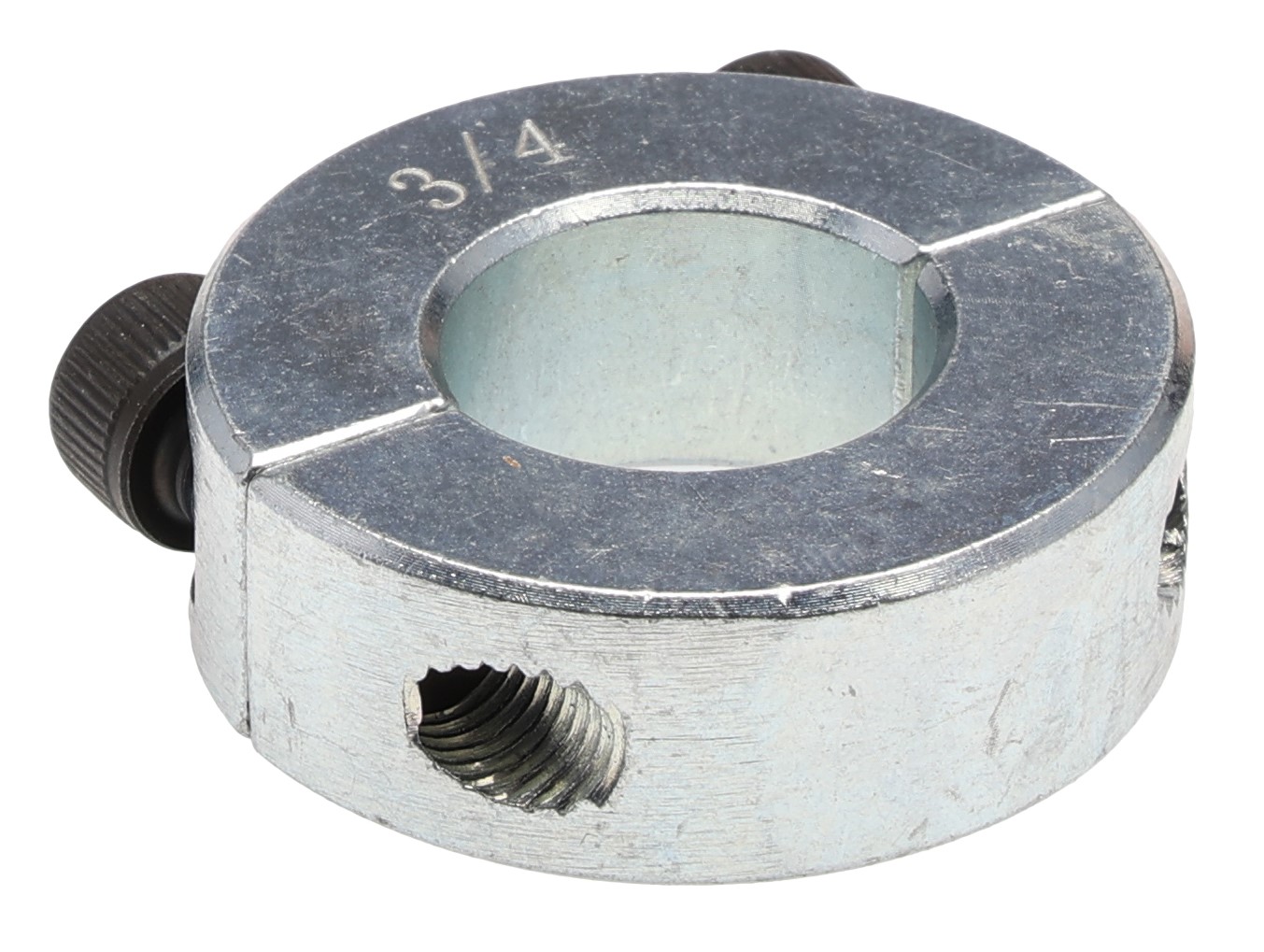 RS PRO Shaft Collar, Two Piece, Clamp Screw, Bore 0.75in, OD 1.5in, W 0.5in, Steel