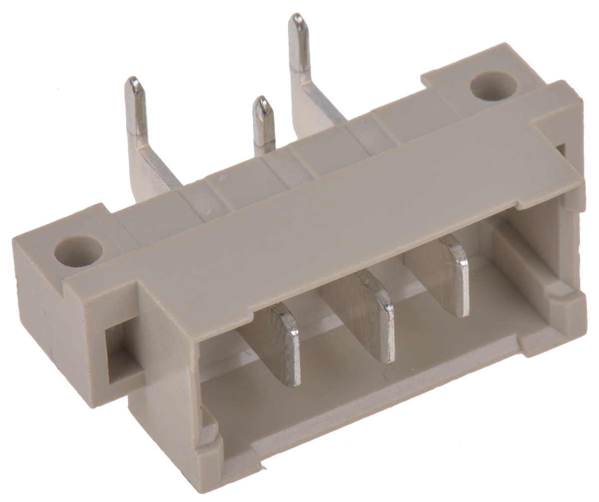 HARTING 3 Way 10.16mm Pitch, 1 Row, Right Angle DIN 41612 Connector, Plug