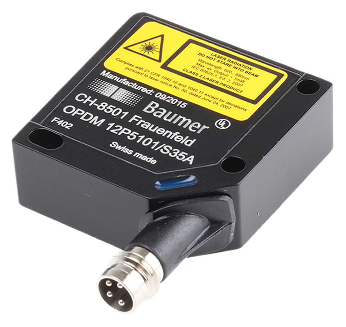 Baumer Retroreflective Photoelectric Sensor, Barrel Sensor, 7 m Detection Range