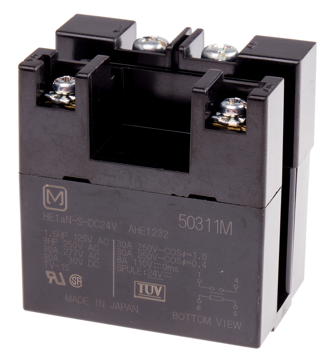 Panasonic PCB Mount Power Relay, 24V dc Coil, 30A Switching Current, SPST
