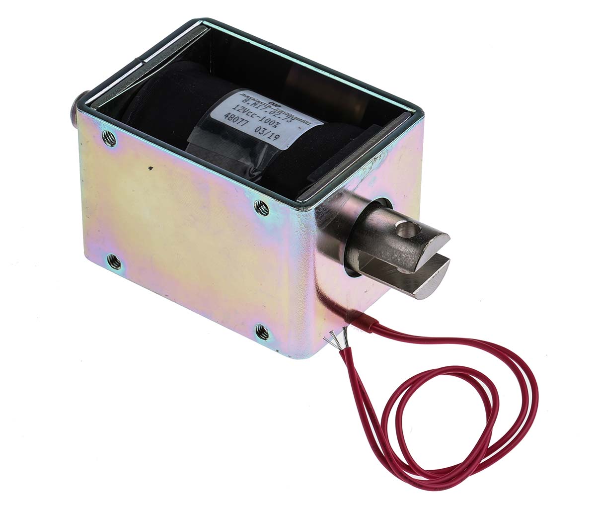 Mecalectro Linear Solenoid, 12 V dc, 5 → 40N, 78.5 x 57.2 x 50.8