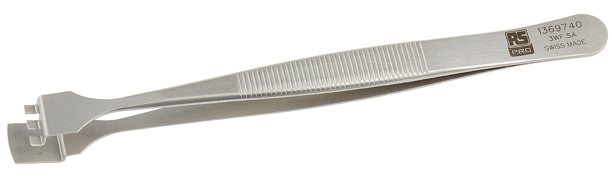 RS PRO 125 mm, Stainless Steel, Tweezers