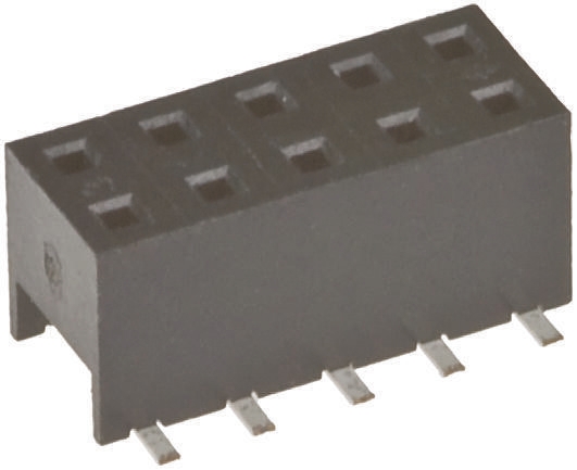 Amphenol Communications Solutions Straight Surface Mount PCB Socket, 6-Contact, 2-Row, 2mm Pitch, Solder Termination