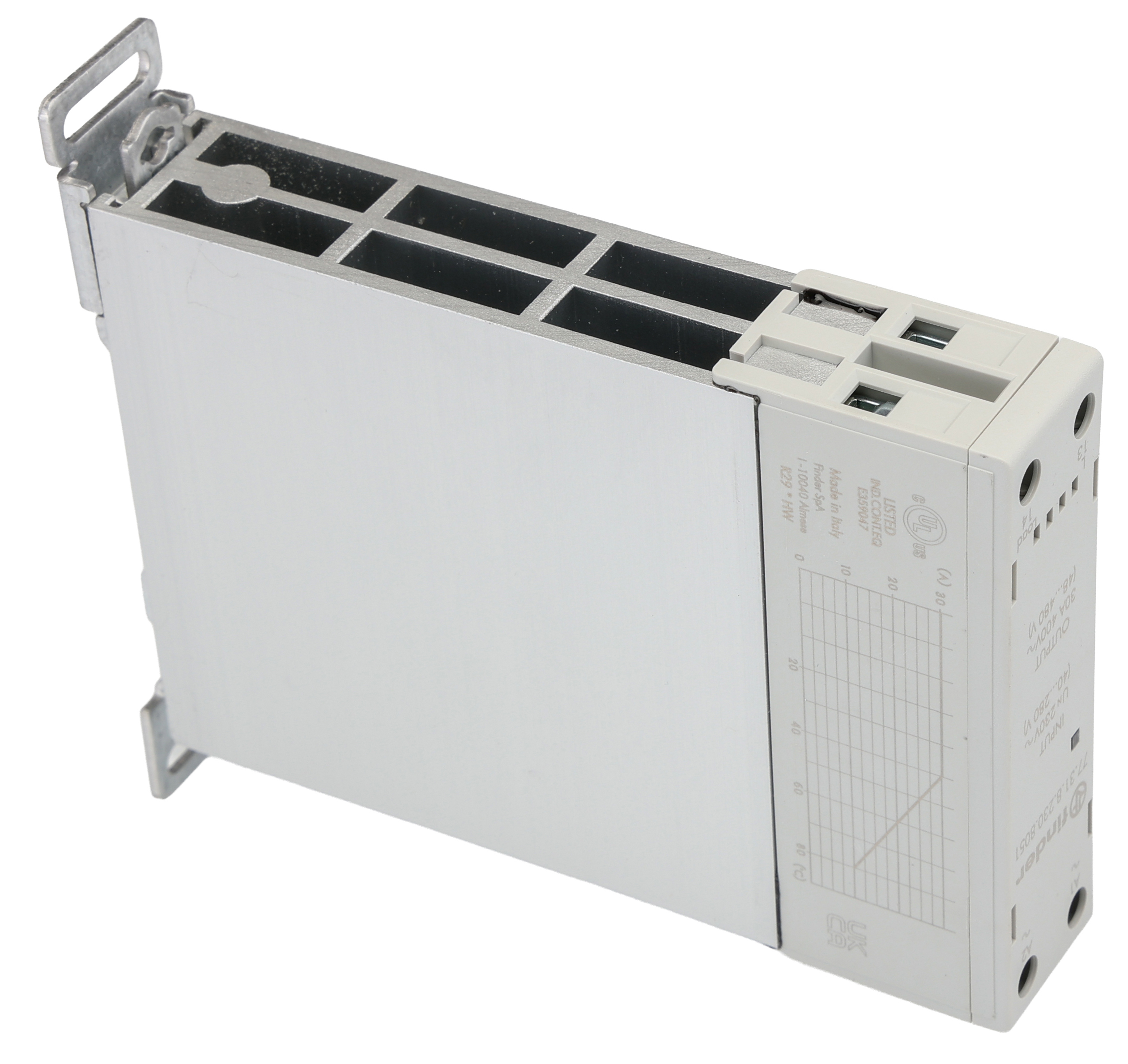 Finder 77 Series Solid State Relay, 30 A Load, DIN Rail Mount, 480 V ac Load, 230 V ac Control