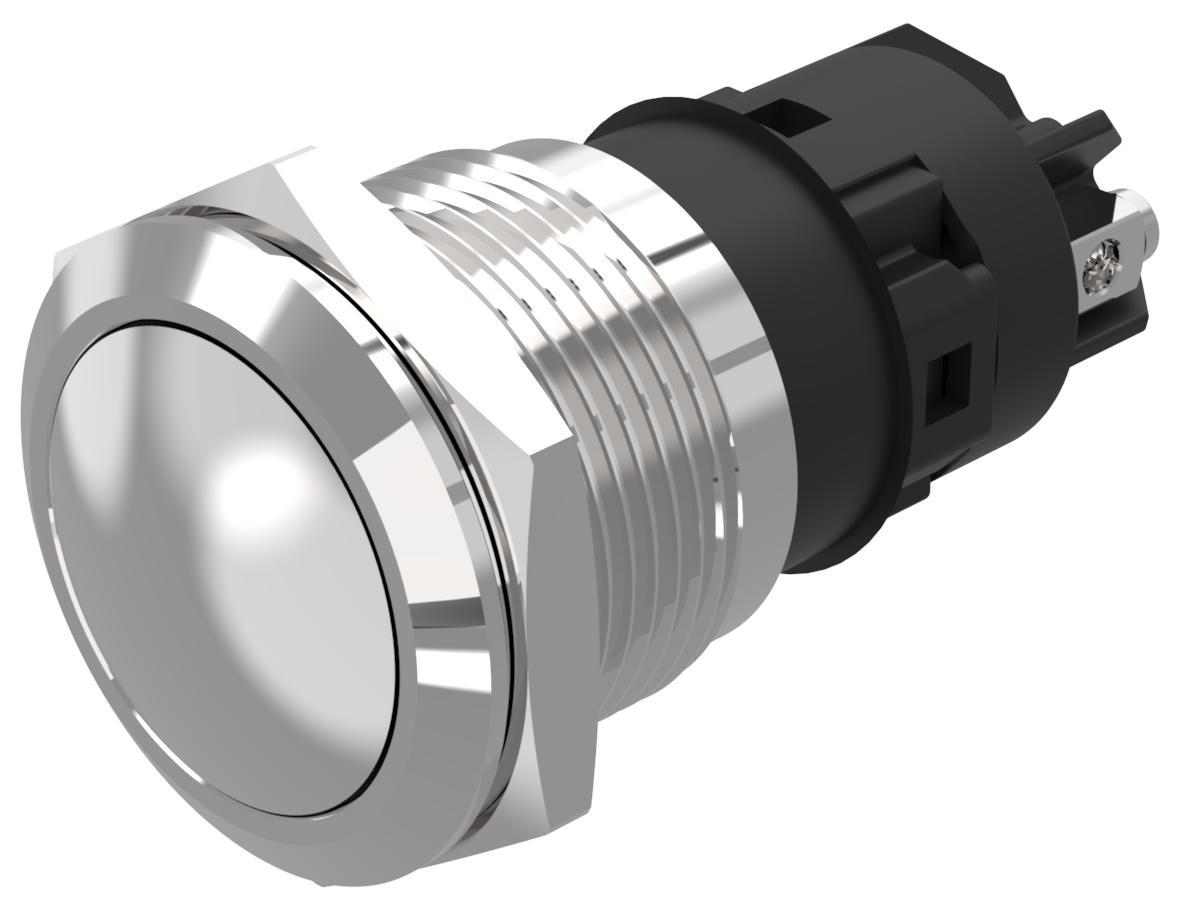 EAO 82 Series Push Button Switch, Latching, Panel Mount, 19mm Cutout, SPDT, 240V, IP65, IP67