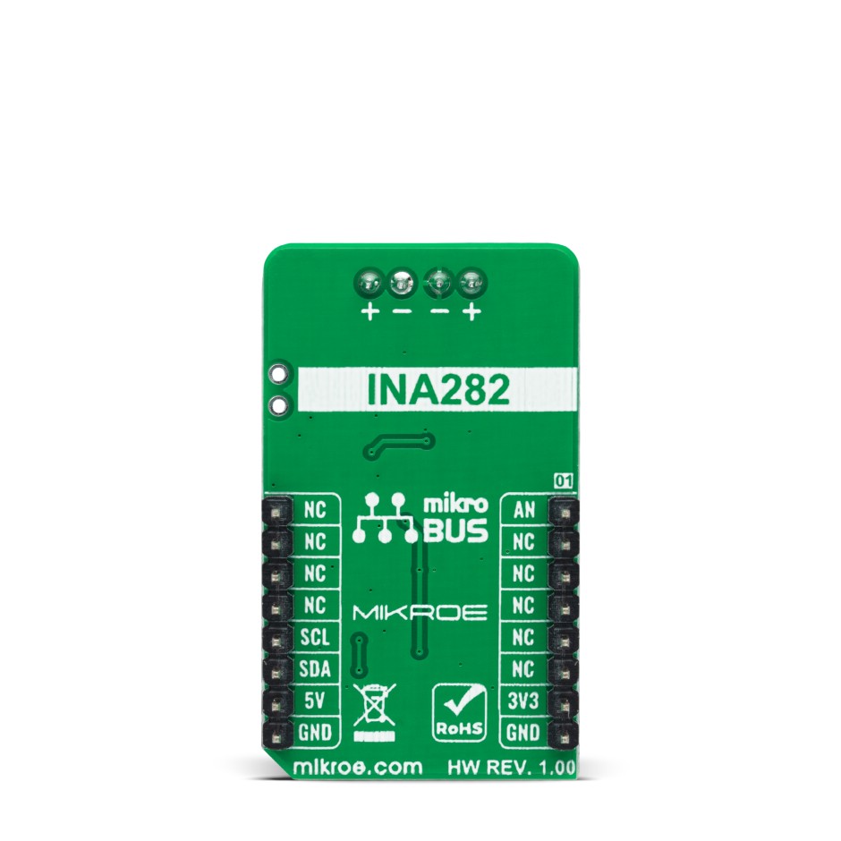 MikroElektronika Current 7 Click Shunt Add On Board for INA282 mikroBUS Socket
