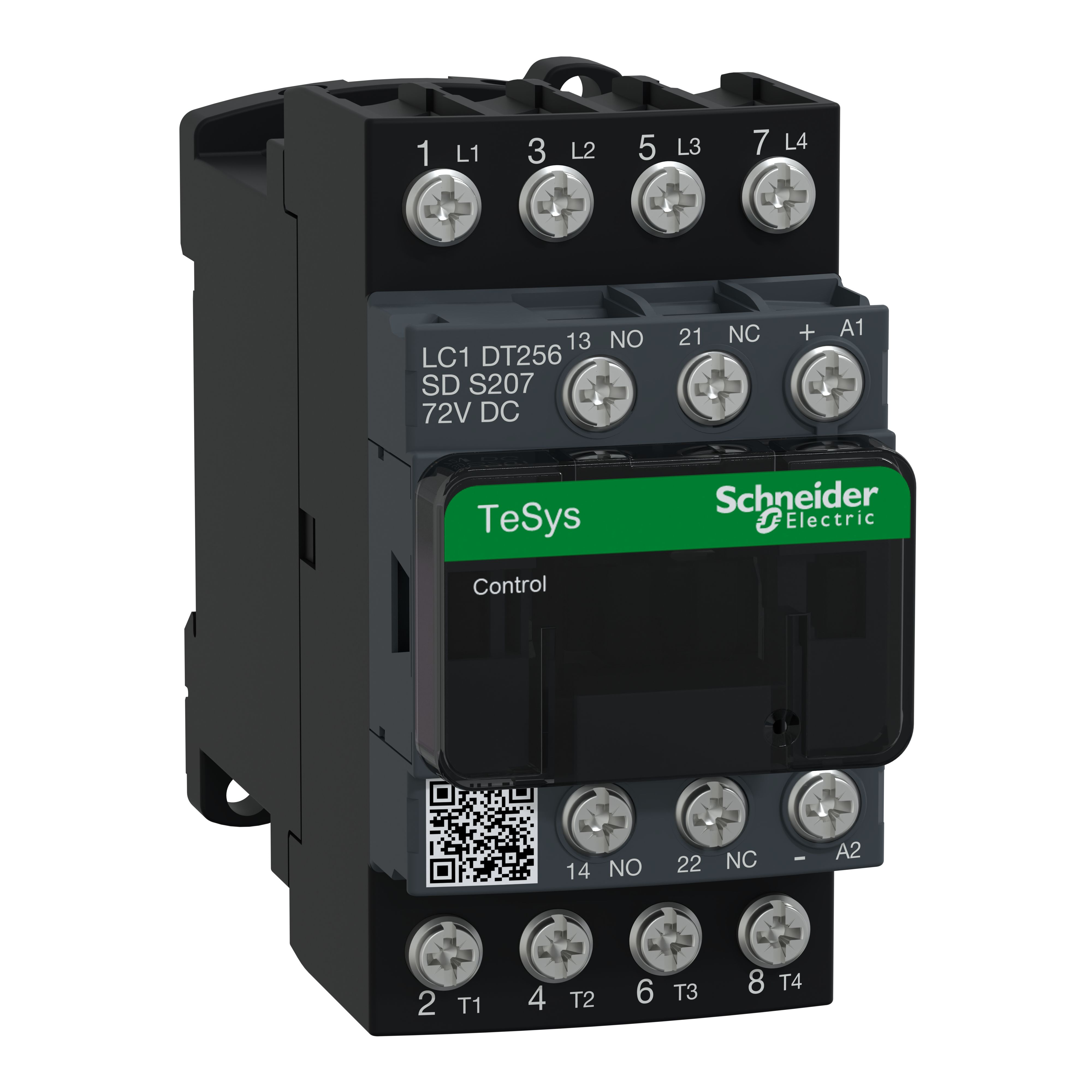 Schneider Electric LC1D Contactor, 72 V dc Coil, 4-Pole, 25 A, 5.4 W 72 V, 4 NO, 690V