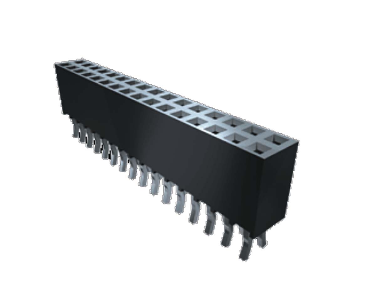 Samtec SSQ Series Straight Through Hole Mount PCB Socket, 52-Contact, 2-Row, 2.54mm Pitch, Through Hole Termination