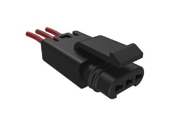 Amphenol Communications Solutions FLHS3100 Series Straight Wire Mount PCB Socket, 3-Contact, 1-Row, 2.5mm Pitch, Crimp