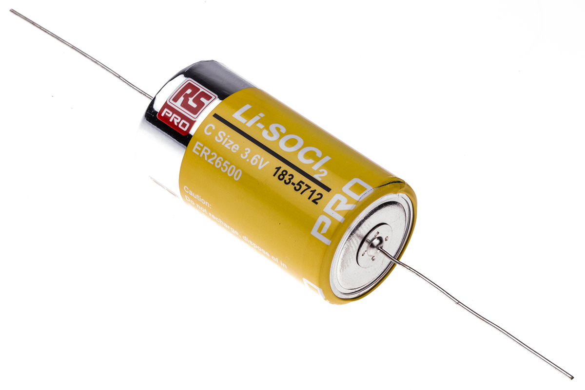 RS PRO 3.6V Lithium Thionyl Chloride C Battery