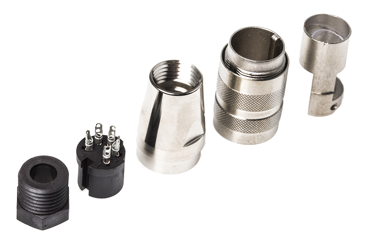 Amphenol Industrial, C 091 D 5 Pole M16 Din Socket, 5A, 300 V ac/dc IP67, Screw On, Female, Cable Mount