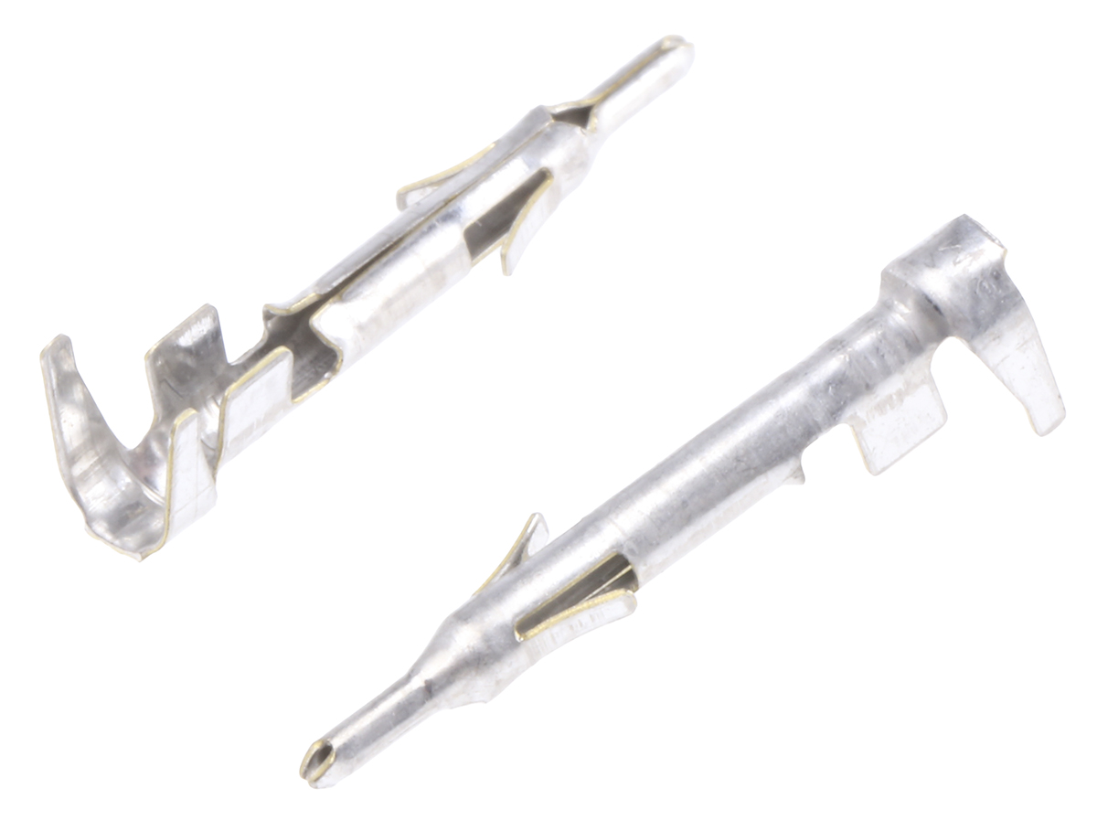 TE Connectivity Mini-Universal MATE-N-LOK Series Male Crimp Terminal, 22AWG Min, 18AWG Max