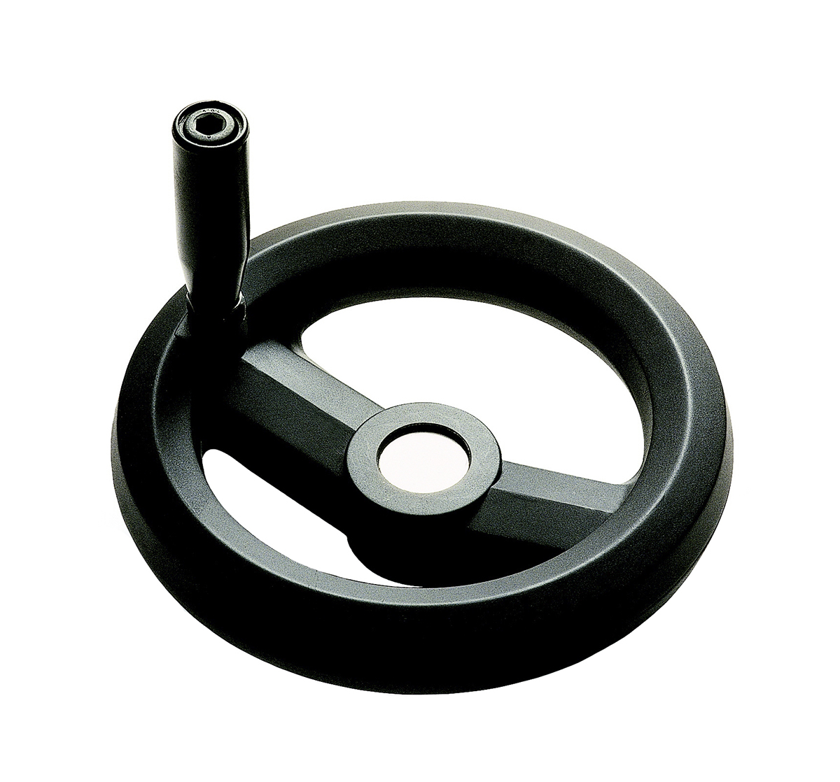 RS PRO Black Glass-Fibre Reinforced Technopolymer Hand Wheel, 126mm diameter