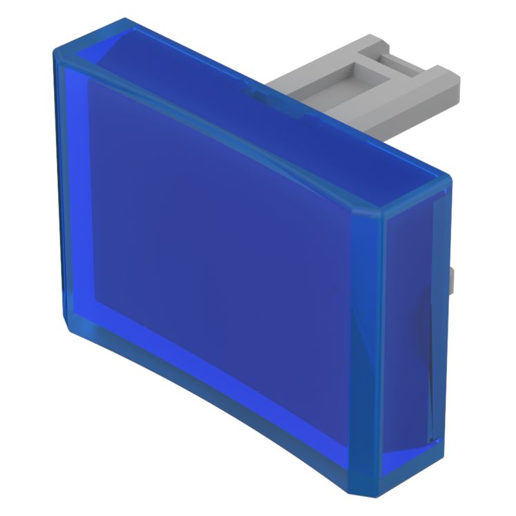 Indicator Lens Rectangle Style, Blue, 21.5 Long