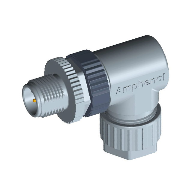Amphenol Industrial Circular Connector, 4 Contacts, Cable, M12 Connector, Plug, Male, IP67, M Series