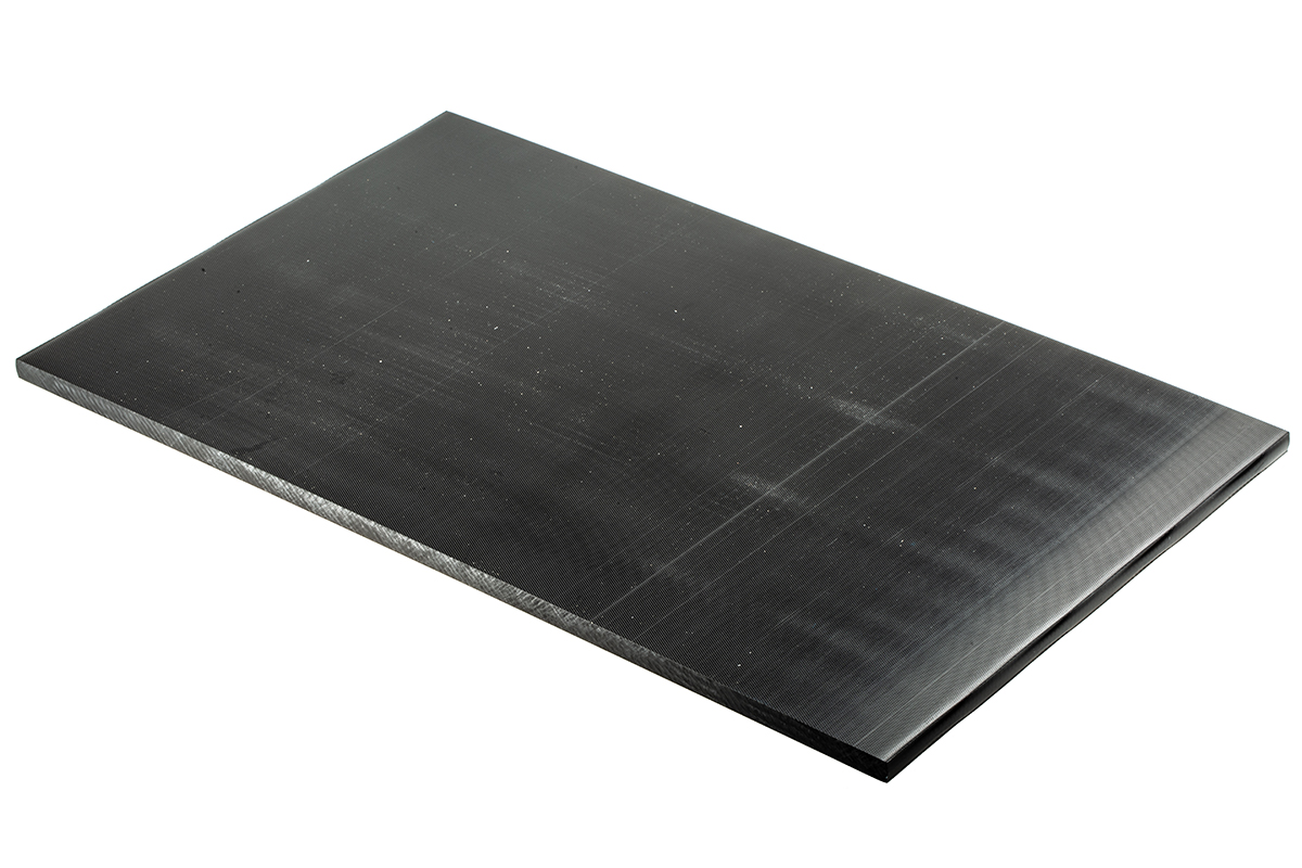 RS PRO Black Plastic Sheet, 500mm x 300mm x 10mm