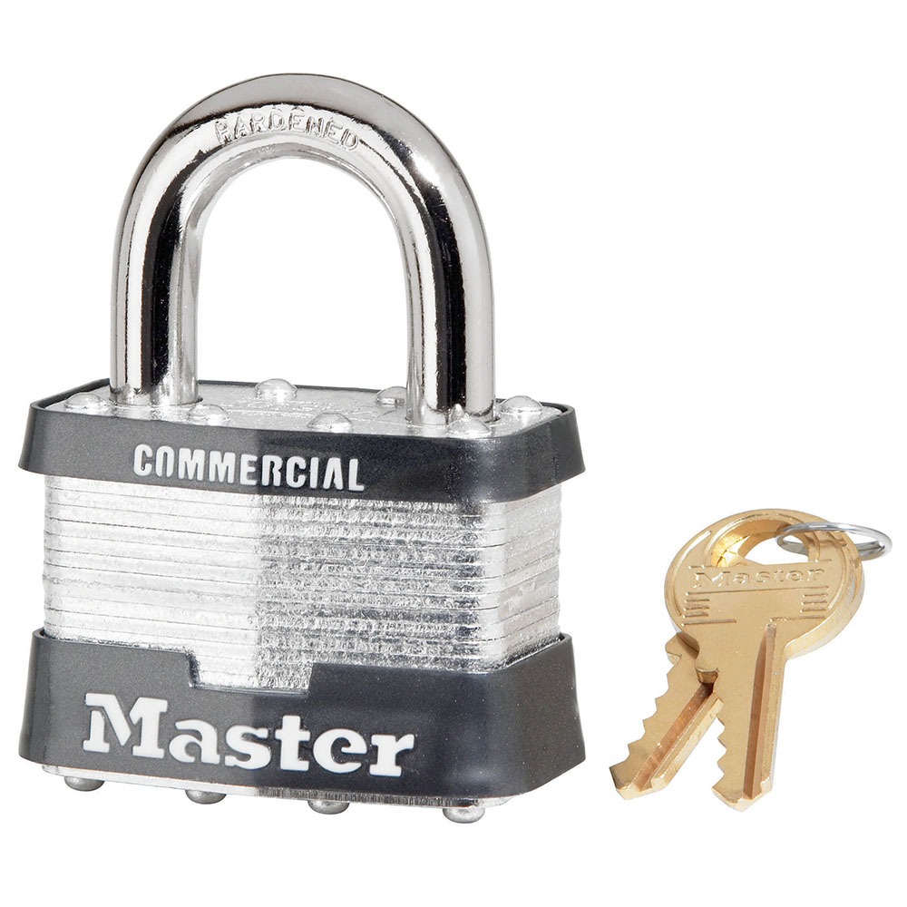 Master Lock Padlock Steel Padlock, Keyed Alike, 10mm Shackle, 51mm Body