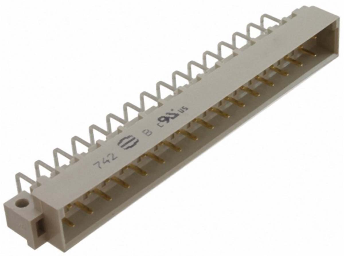 HARTING 09 04 32 Way 5.08mm Pitch, Type D, 2 Row, Right Angle DIN 41612 Connector, Plug